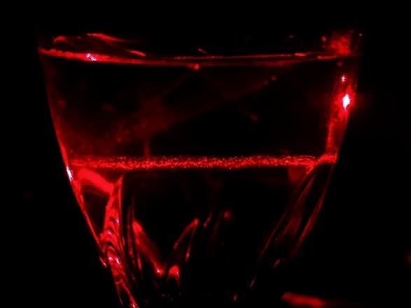 A laser passing through a Spagyric tincture diluted into water